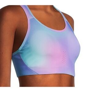 AVIA Women's Rainbow Heavy Support Athletic Athleisure Racerback Sports Bra L